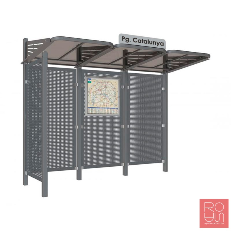 Marquesina d'autobús Conviviale antivandàlica